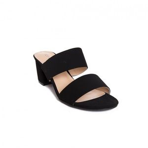 wet seal black block heels sandal size 6.5